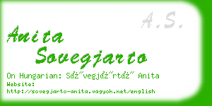 anita sovegjarto business card